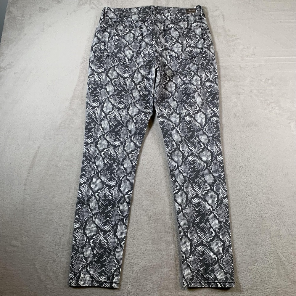 Seven7 Pants Womens 12 Snakeskin Print High Rise Skinny‎ Jeans Tummyless Stretch - Picture 11 of 13